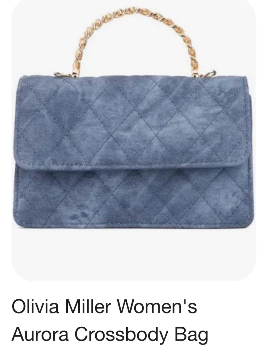 Olivia Miller Aurora Denim Quiltec Crossbody Bag